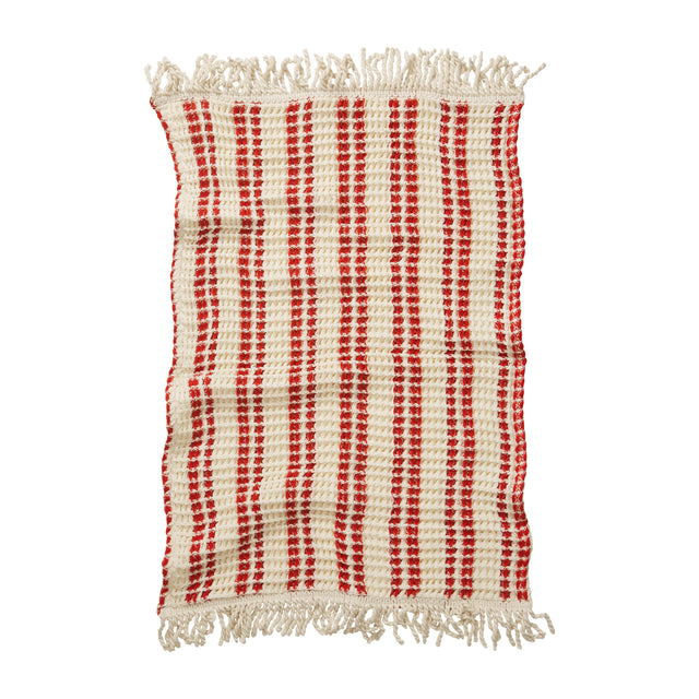 Lucien Waffle Hand Towel - Scarlet
