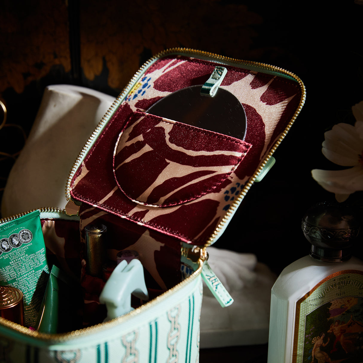Acadia Cosmetic Case - Jade