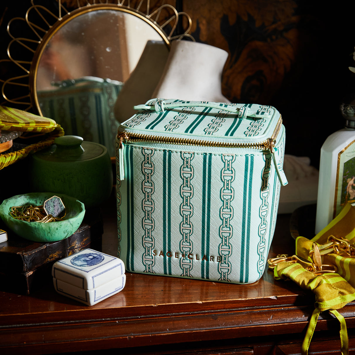 Acadia Cosmetic Case - Jade