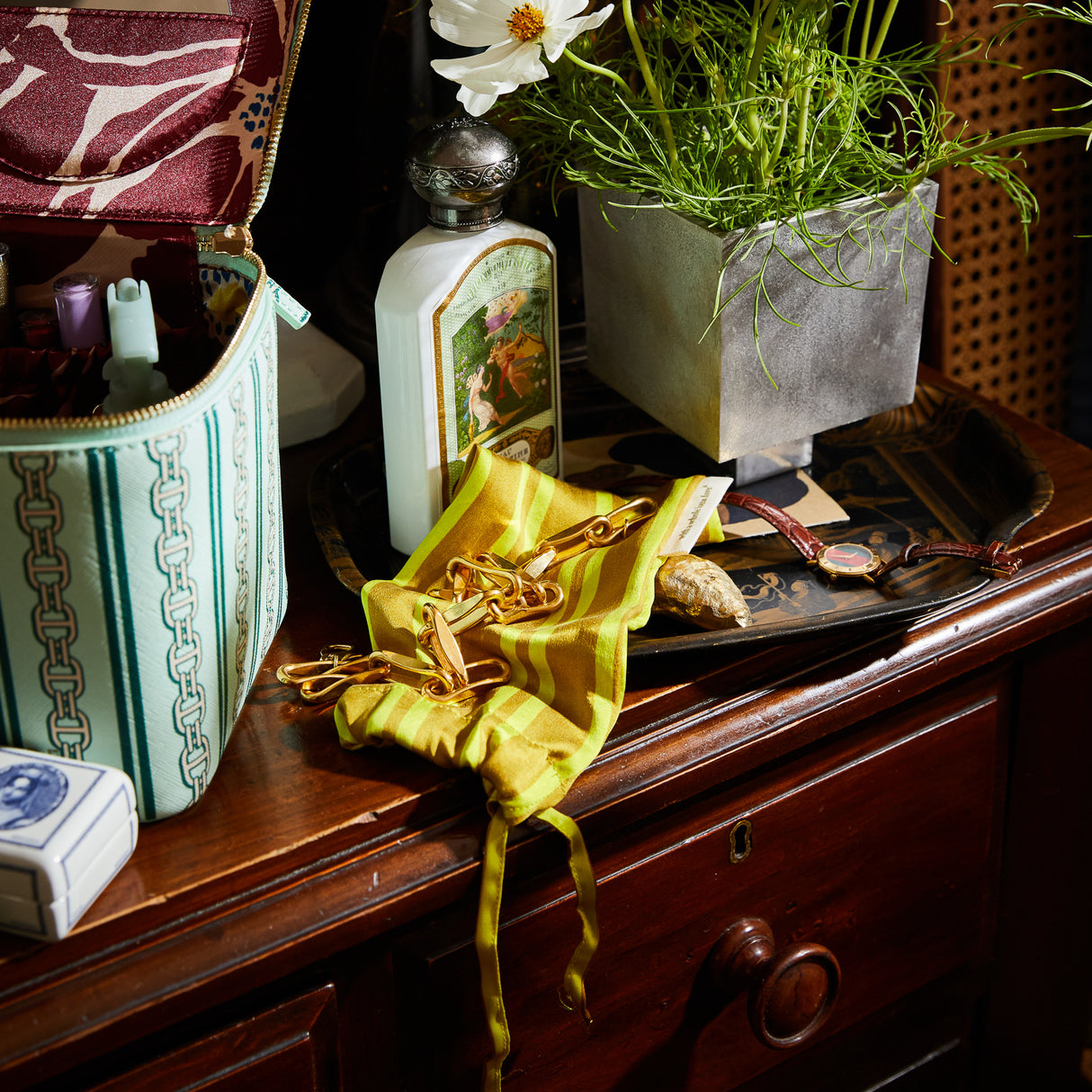 Taylor Silk Eye Mask - Olive