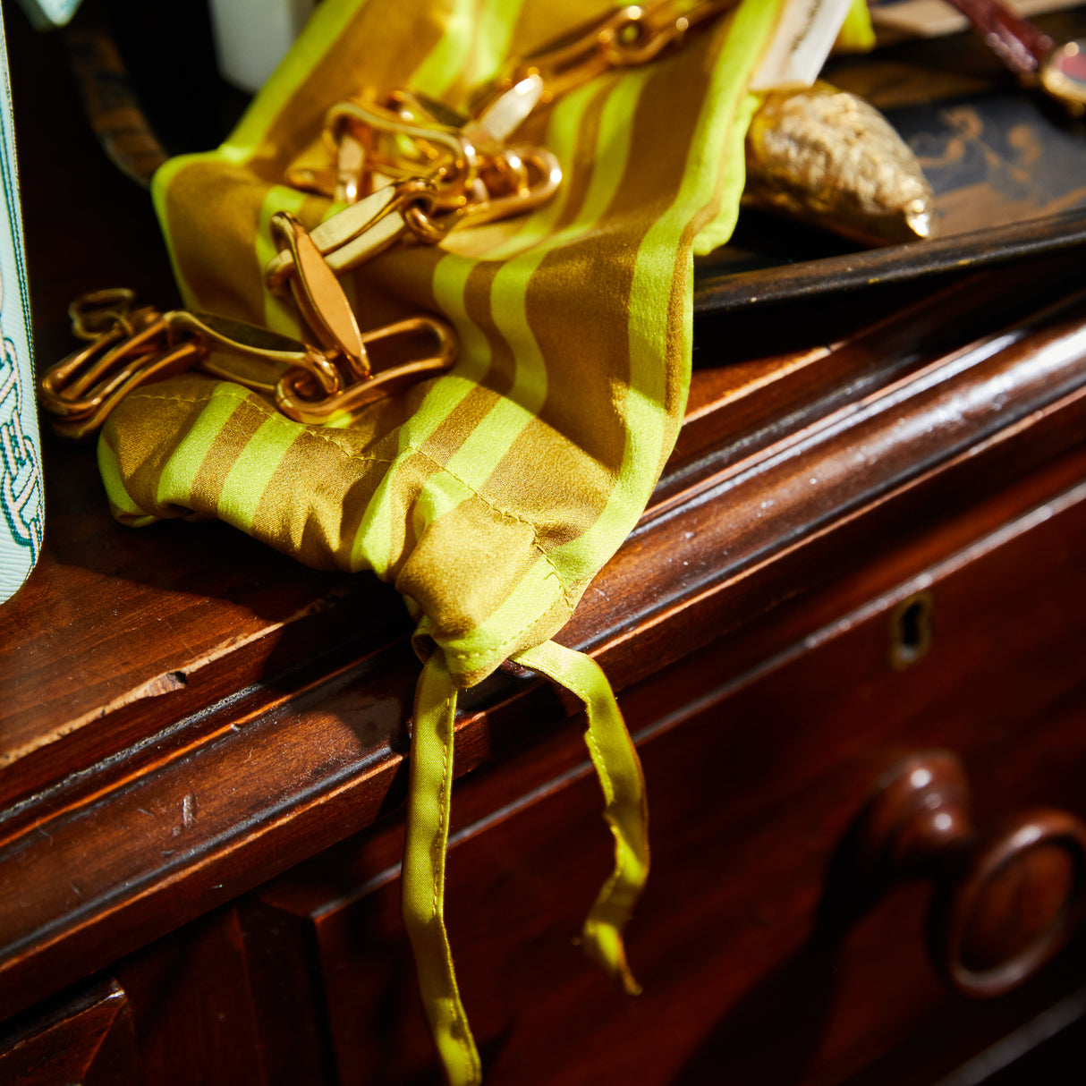 Taylor Silk Eye Mask - Olive