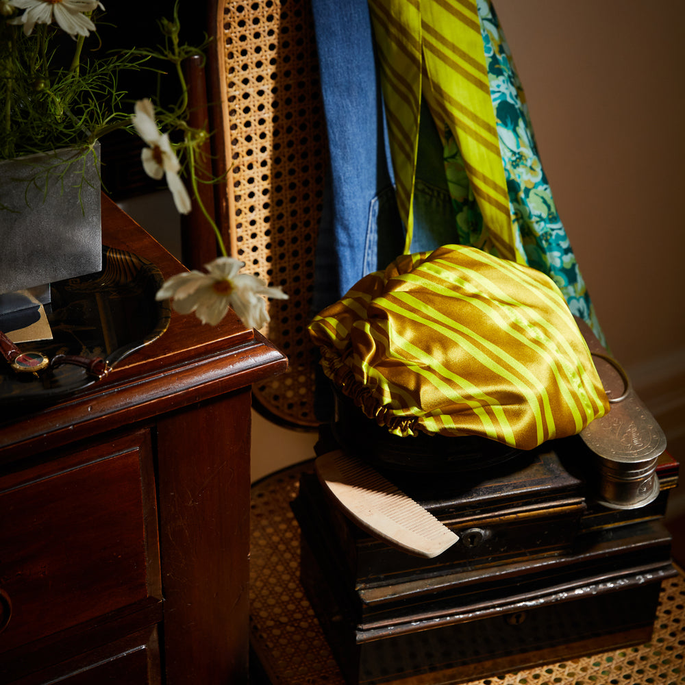 Taylor Silk Hair Turban - Olive