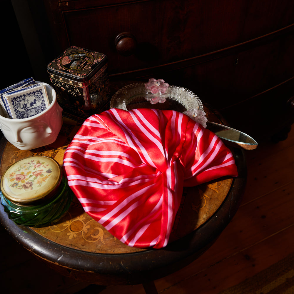 Taylor Silk Hair Turban - Scarlet