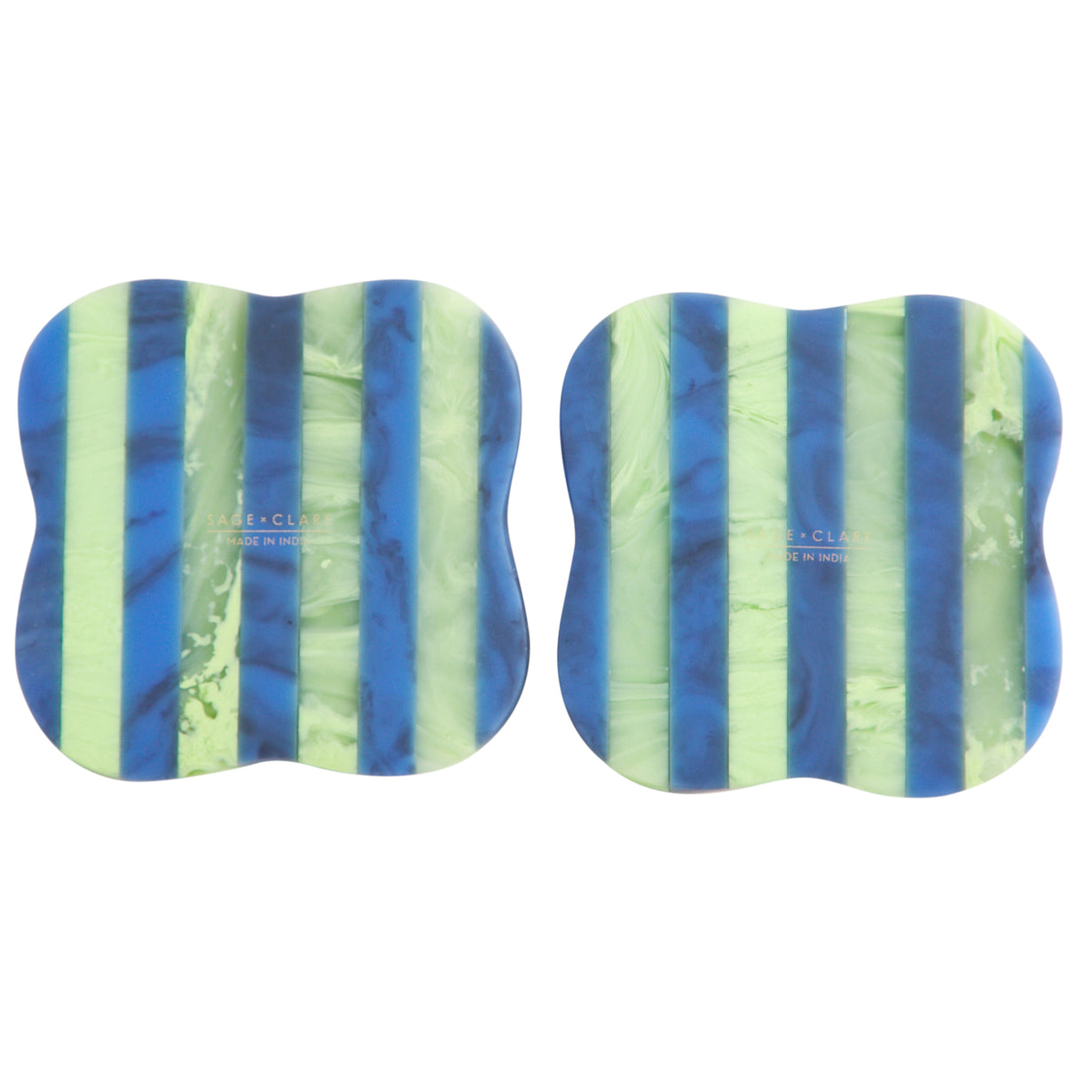 Noellyn Resin Coasters - Set of 2 - Azure