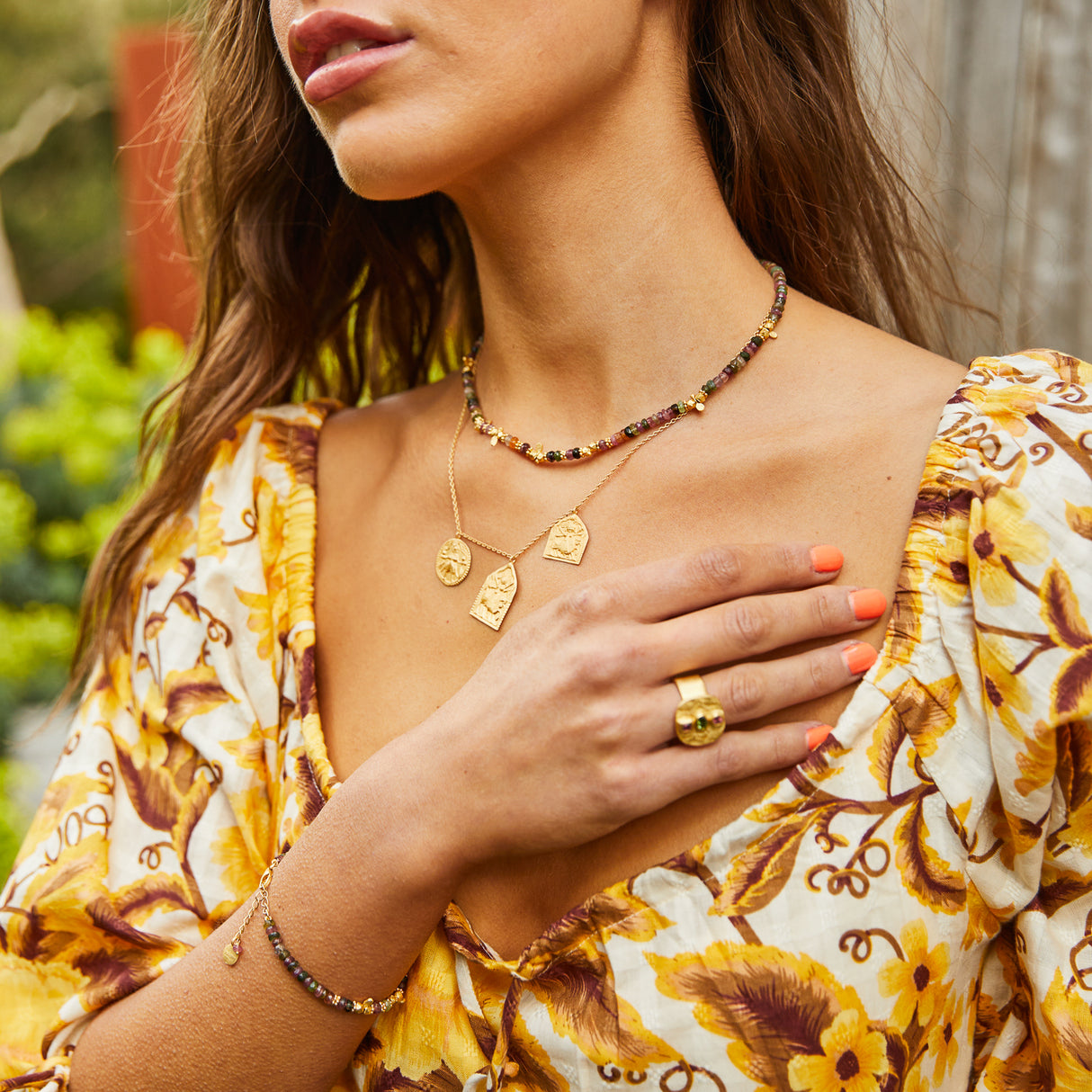 Saffron Necklace - Multi Tourmaline