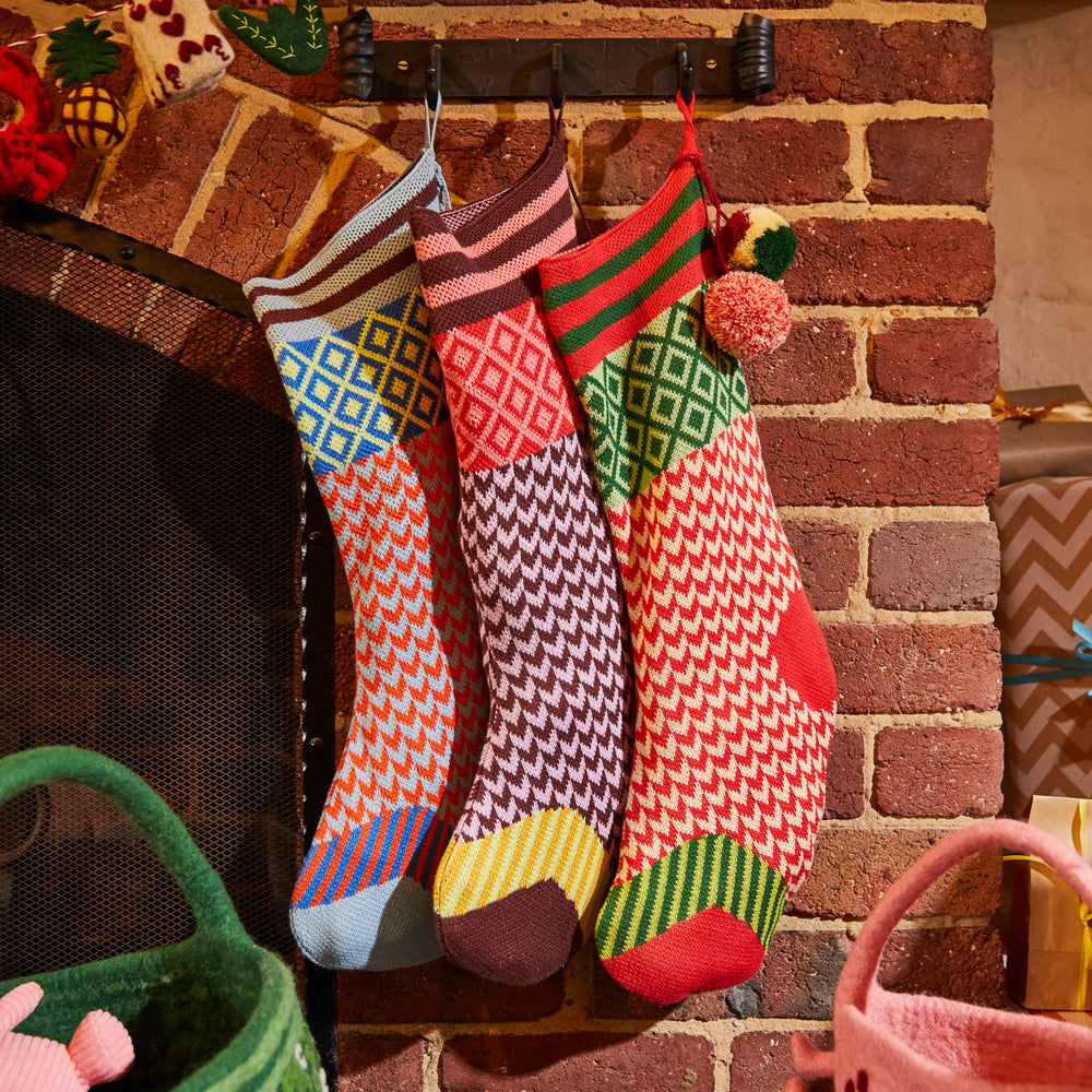Palmina Knitted Stocking - Cerulean