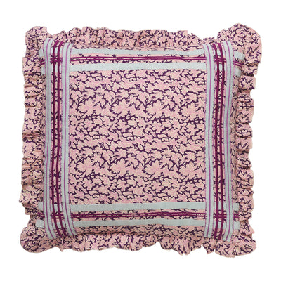 Ealing Embroidered Cushion - Plum Default Title