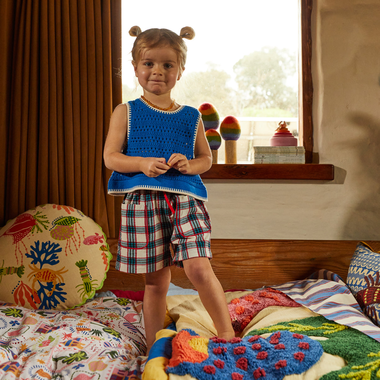 Natalina Kids Knit Top - Azure
