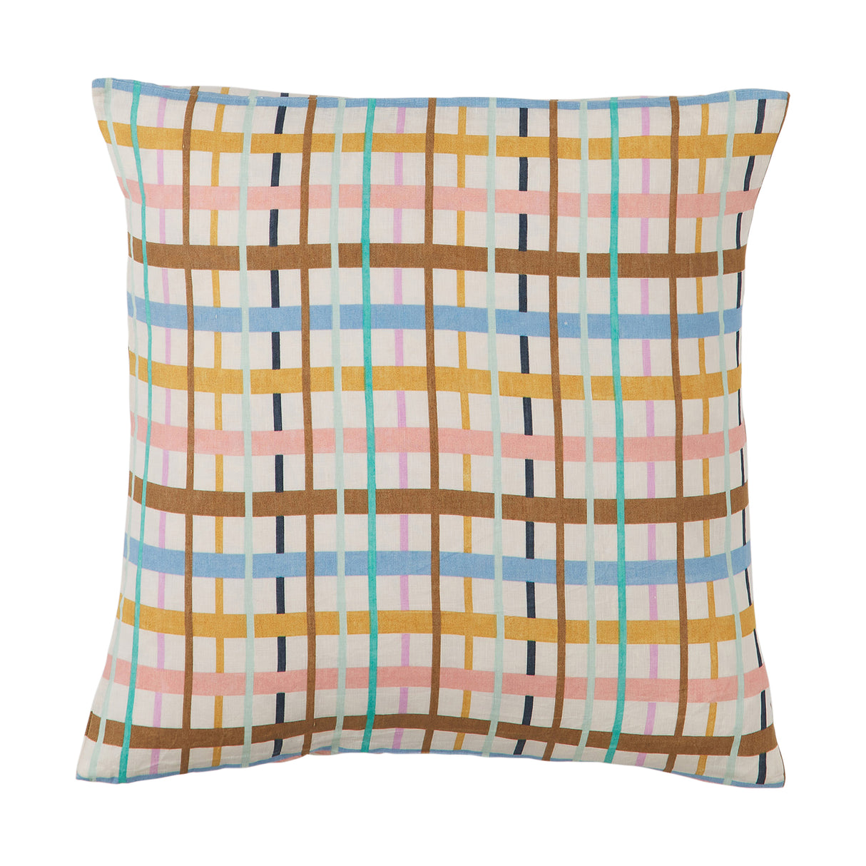 Cady Check Linen Euro Pillowcase Set