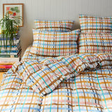 Cady Check Linen Euro Pillowcase Set