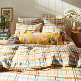 Cady Check Linen Euro Pillowcase Set