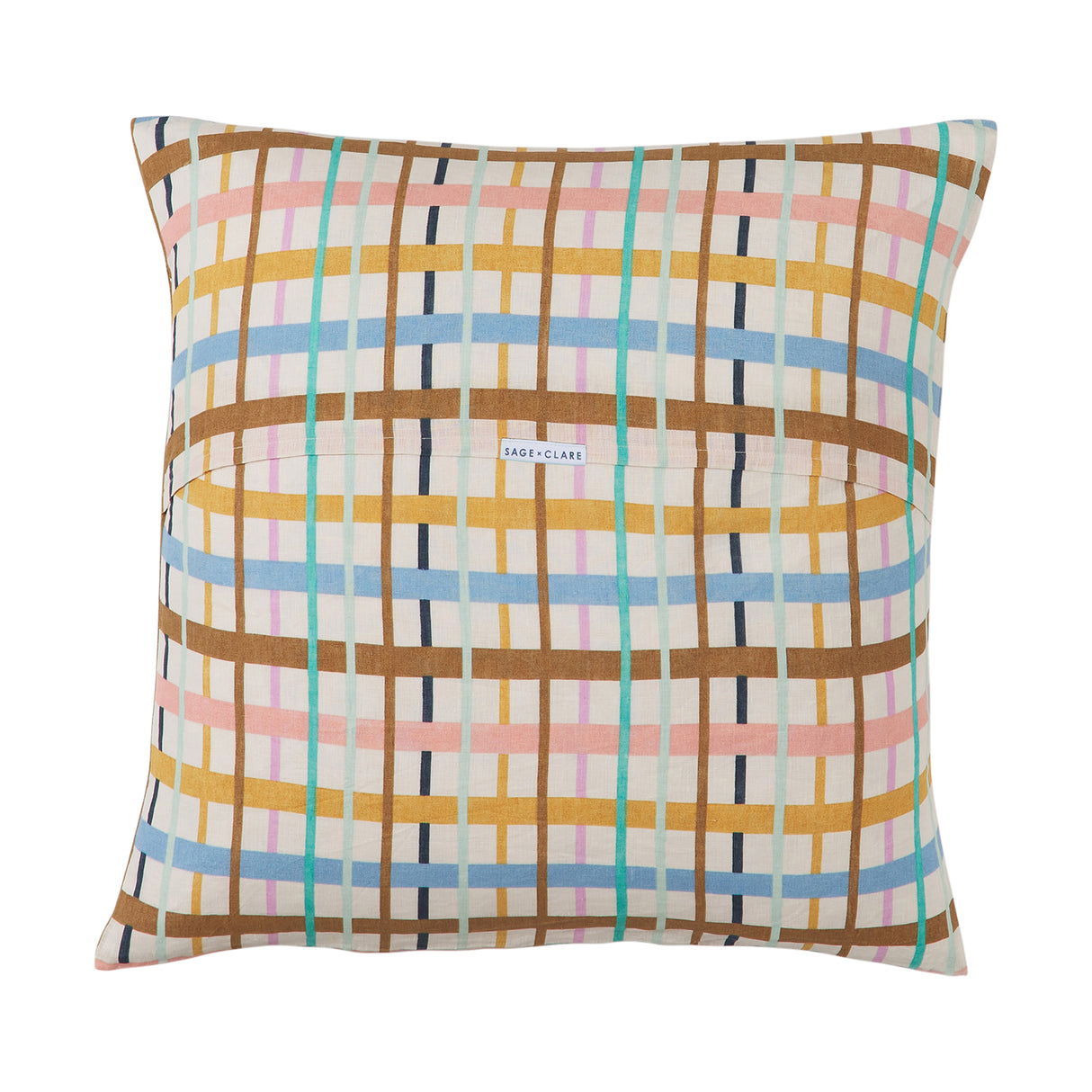 Cady Check Linen Euro Pillowcase Set