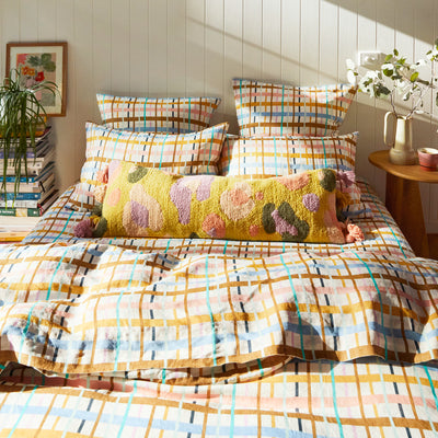 Cady Check Linen Pillowcase Set Standard