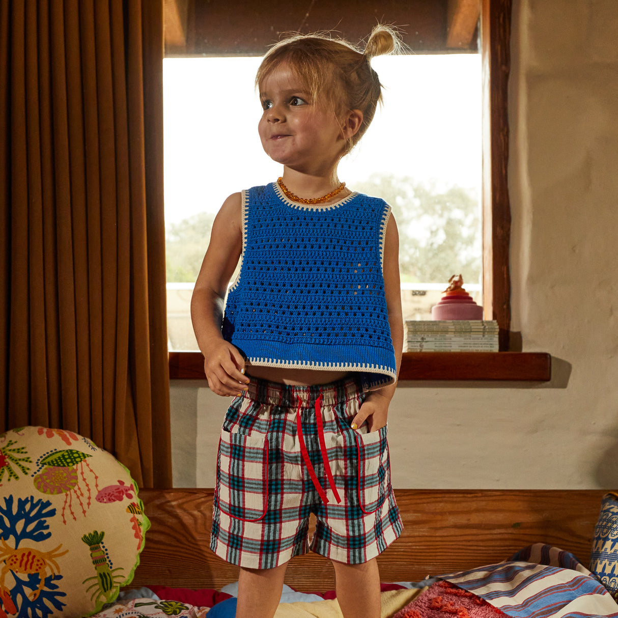 Natalina Kids Knit Top - Azure