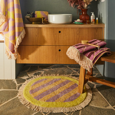 Jarita Bath Mat - Mauve