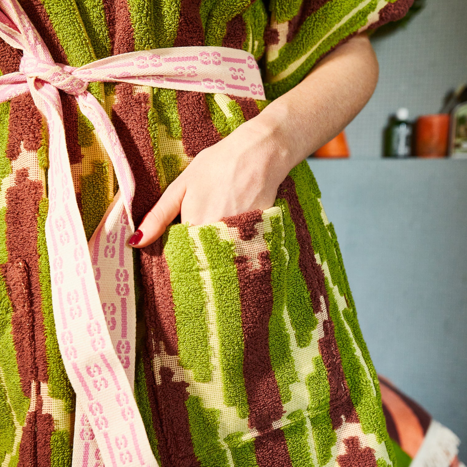 Nisha Terry Kimono - Palm – Sage and Clare