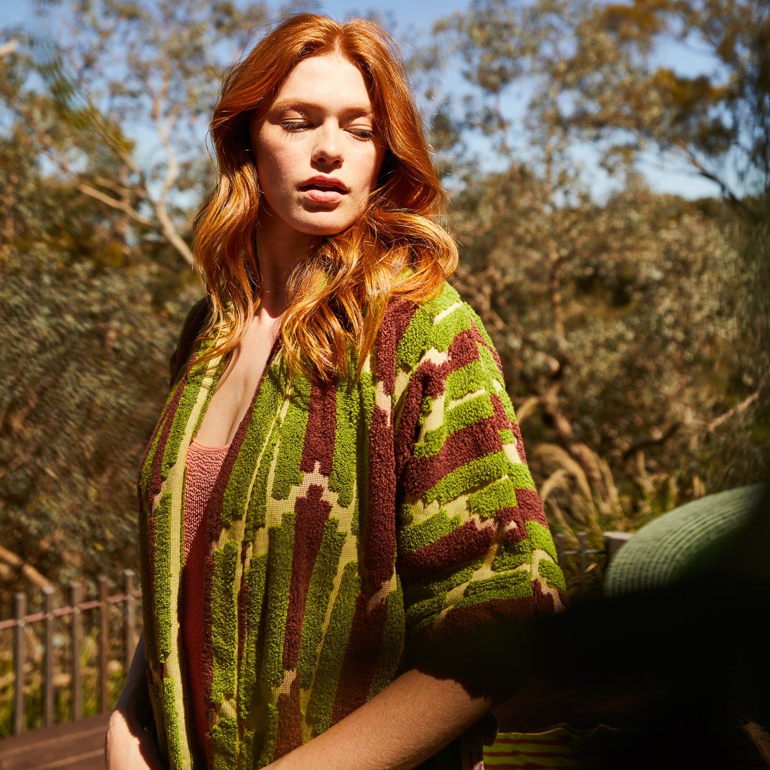 Nisha Terry Kimono - Palm – Sage and Clare