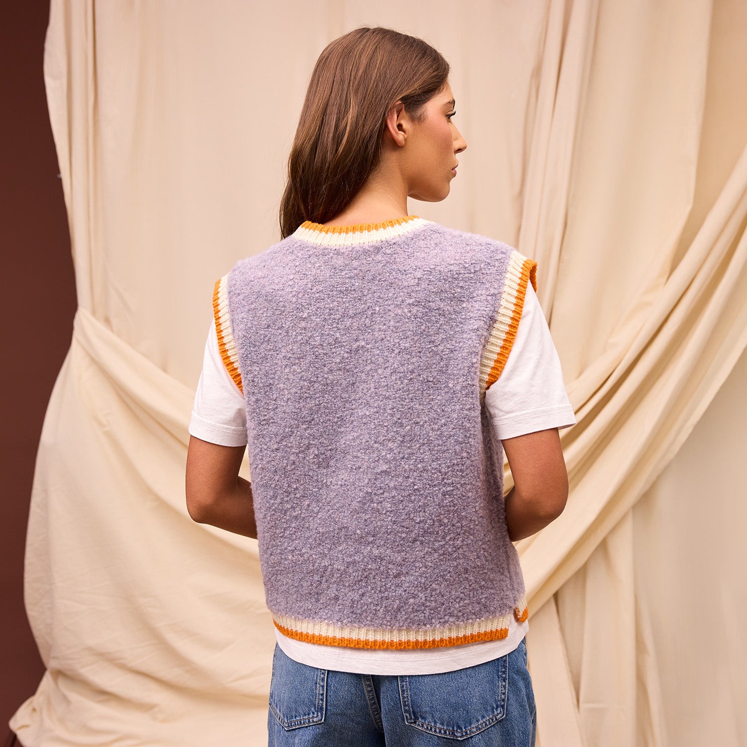 Eleni Knit Vest - Mink Grey – Sage and Clare