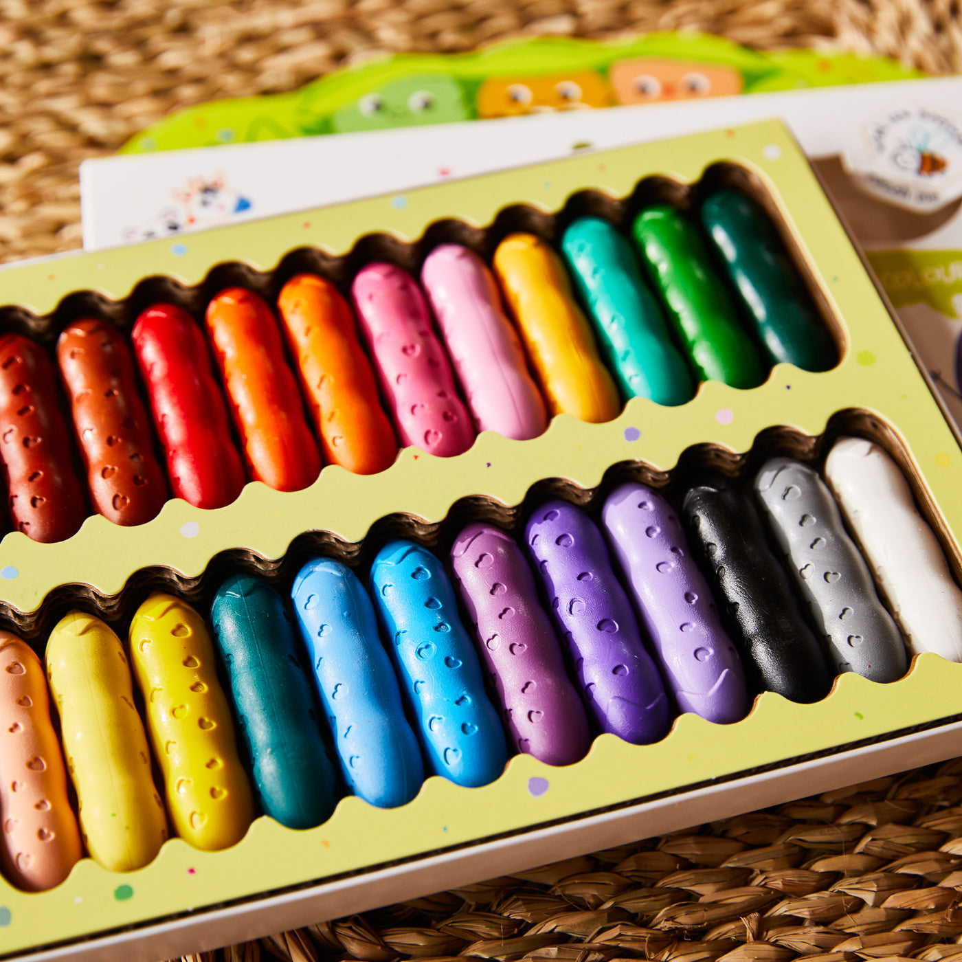 Happy Pea Pod Crayons - 24 Colours