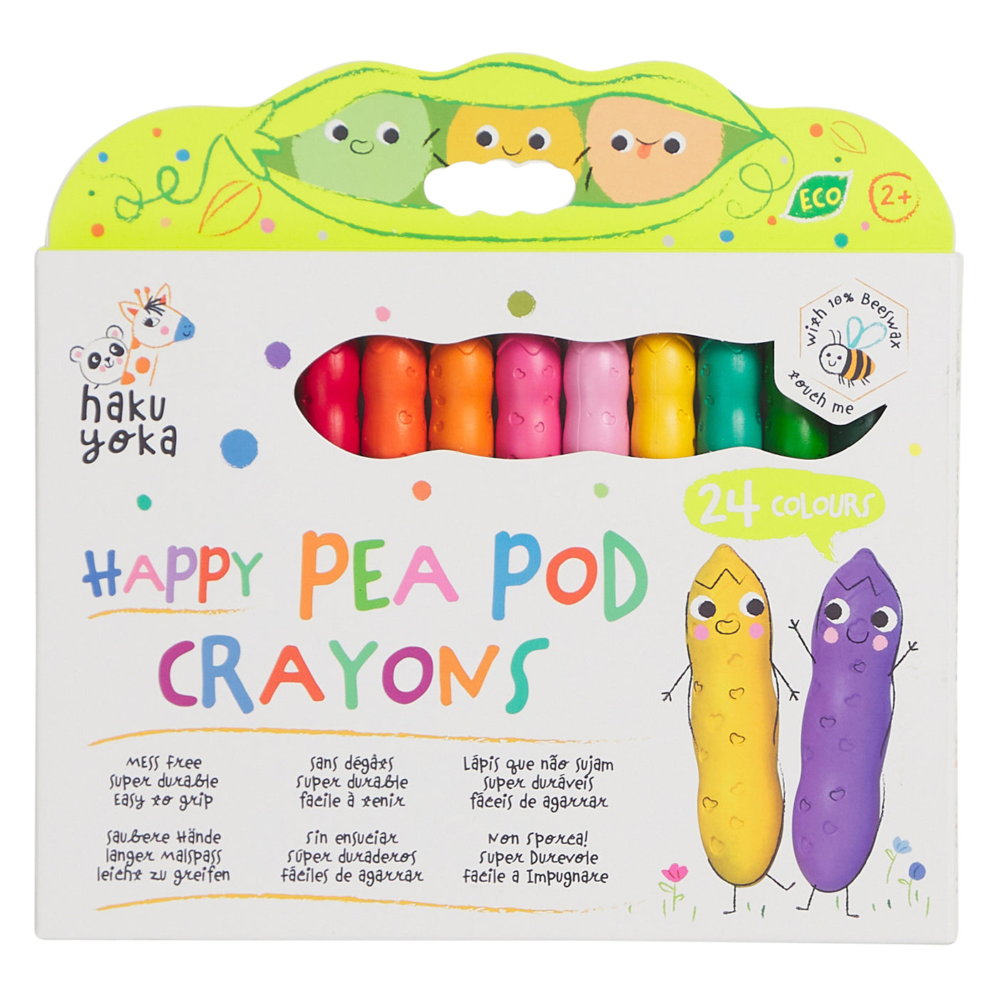 Happy Pea Pod Crayons - 24 Colours