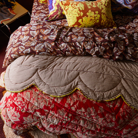 Hazel Scalloped Velvet Bedcover