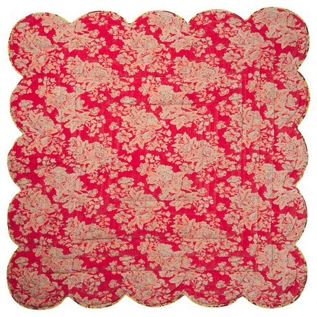 Hazel Scalloped Velvet Bedcover