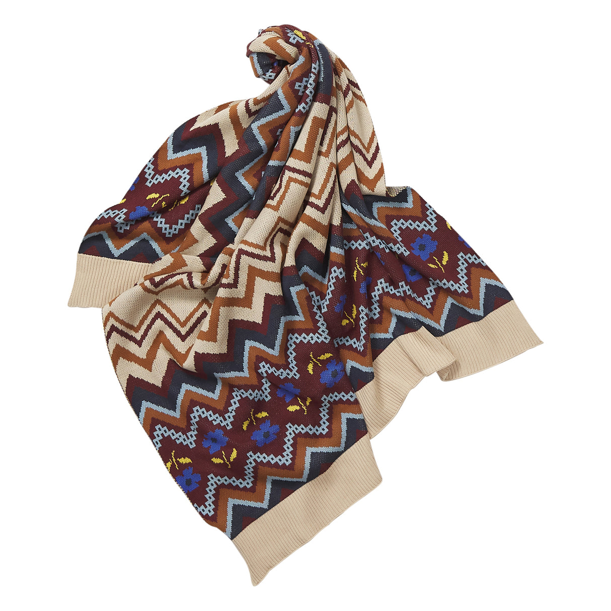 Calina Cotton Knit Blanket - Ink
