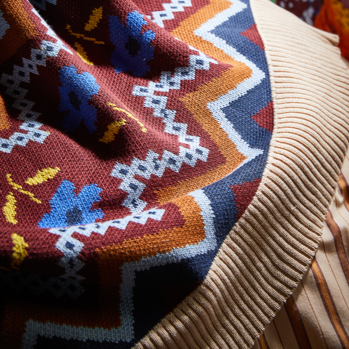 Calina Cotton Knit Blanket - Ink