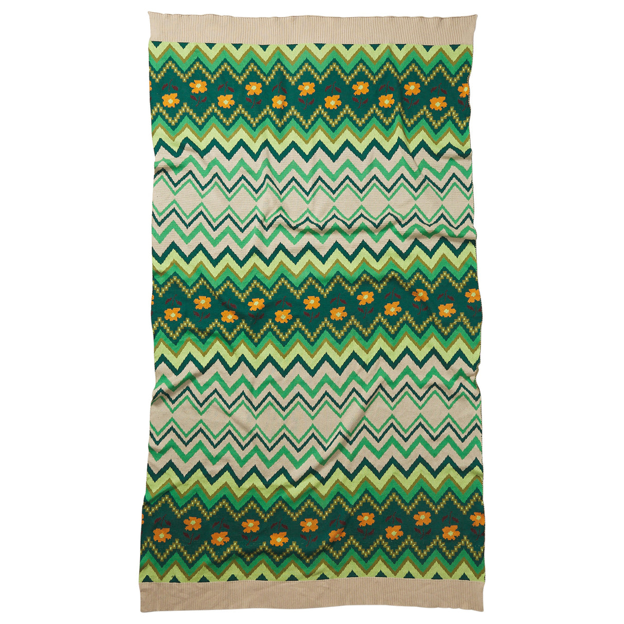 Calina Cotton Knit Blanket - Verdant