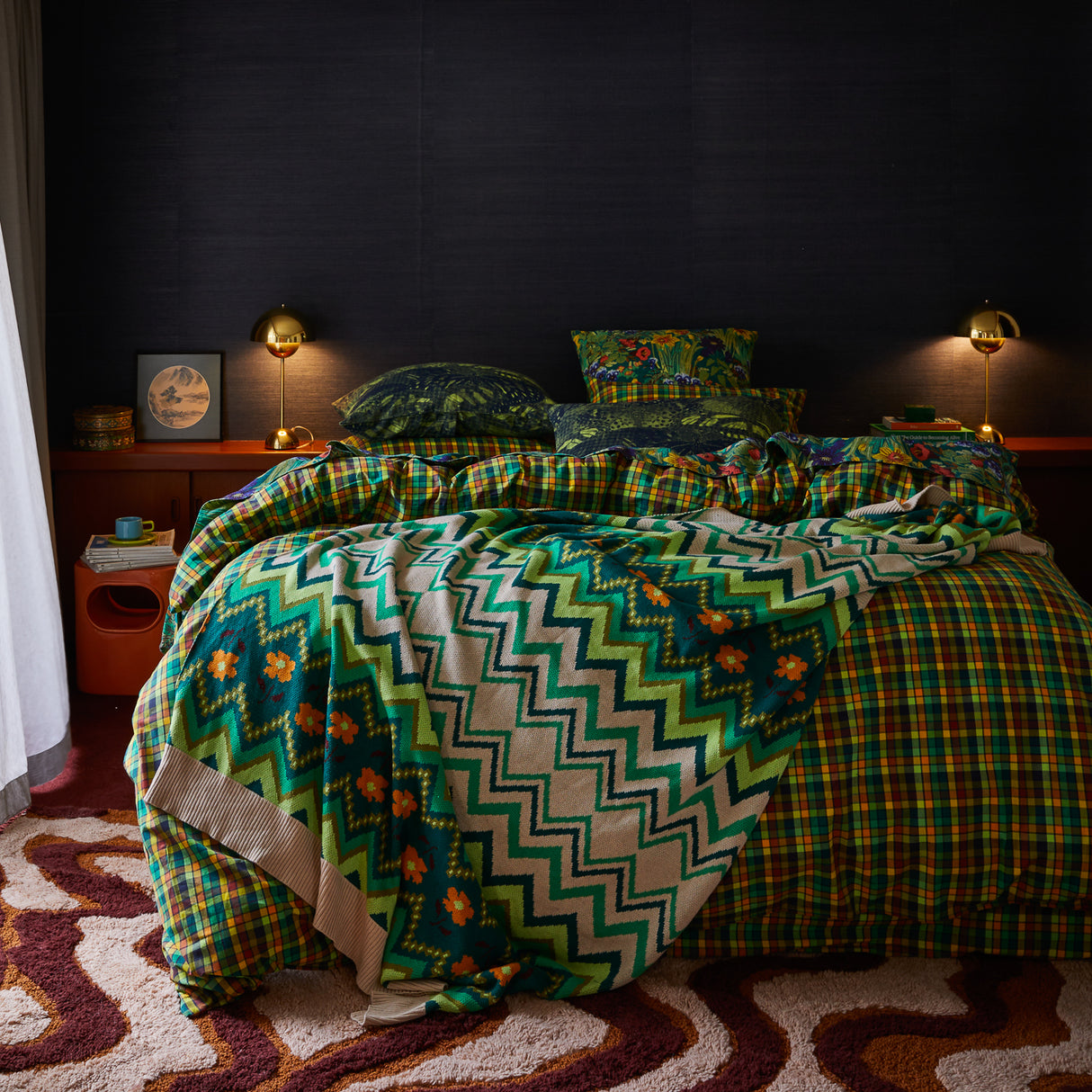 Calina Cotton Knit Blanket - Verdant