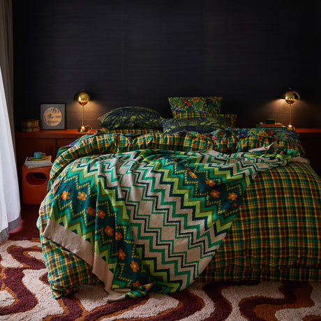 Calina Cotton Knit Blanket - Verdant