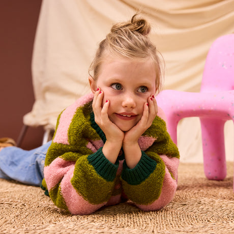 Estrid Kids Cardigan - Blush 3