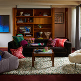 Agata Velvet Cushion - Vermillion Feather Insert