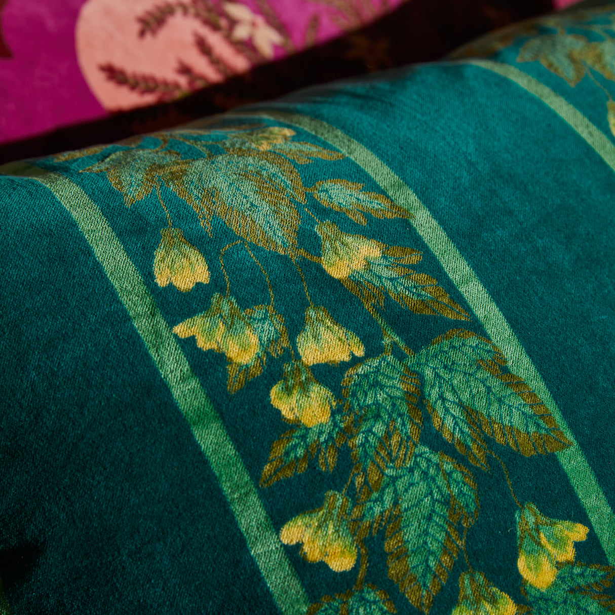 Agata Velvet Cushion - Verdant Feather Insert