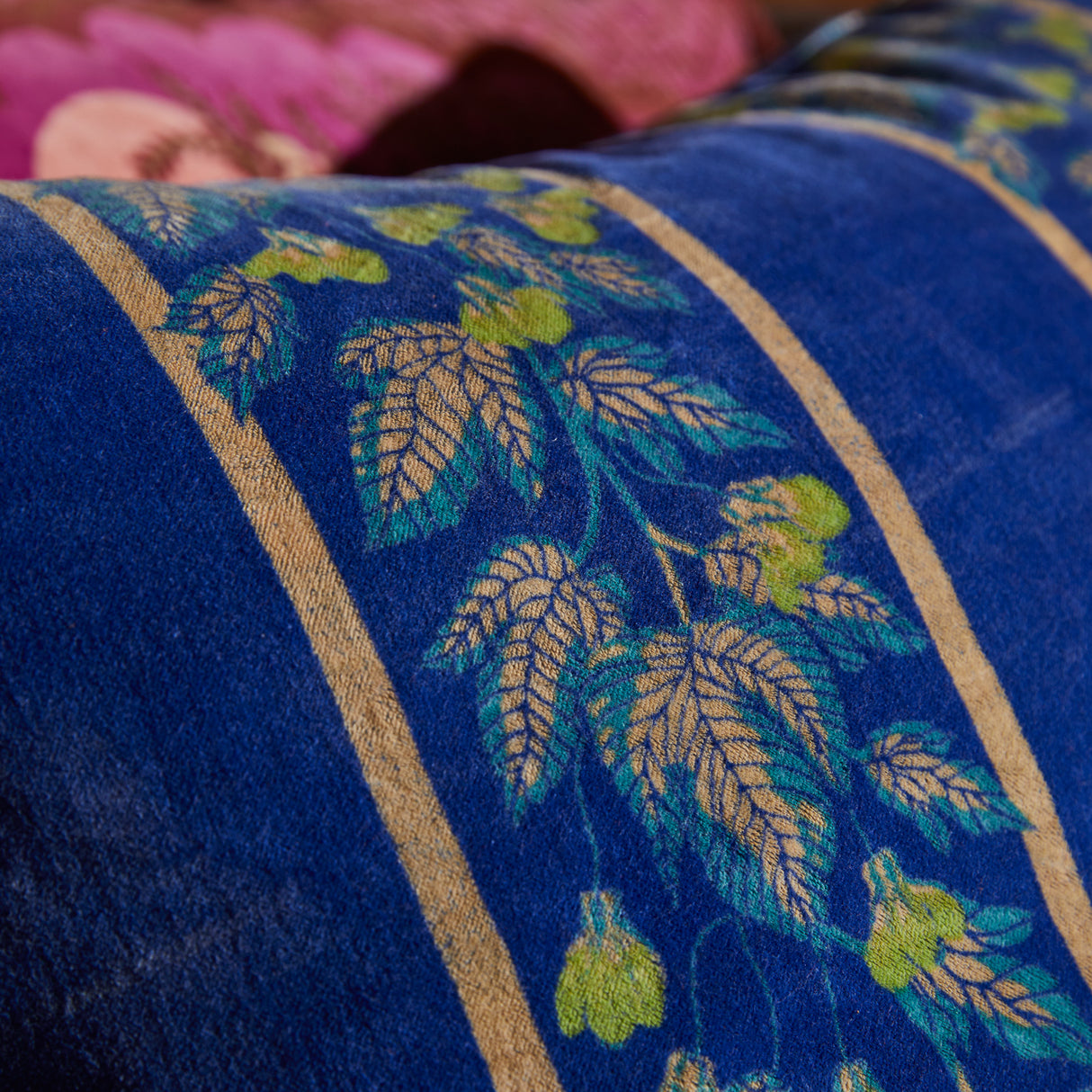 Agata Velvet Cushion - Ultramarine Feather Insert