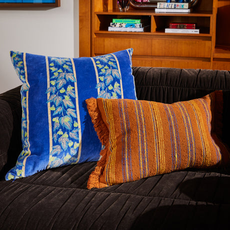 Agata Velvet Cushion - Ultramarine Feather Insert