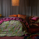 Andrea Velvet Cushion - Pansy Feather Insert