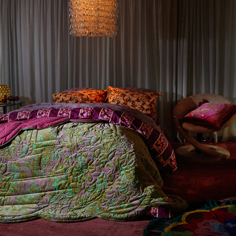 Andrea Velvet Cushion - Pansy Feather Insert