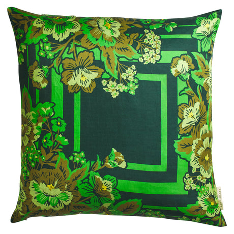 Eliza Silk-Linen Cushion - Verdant Feather Insert