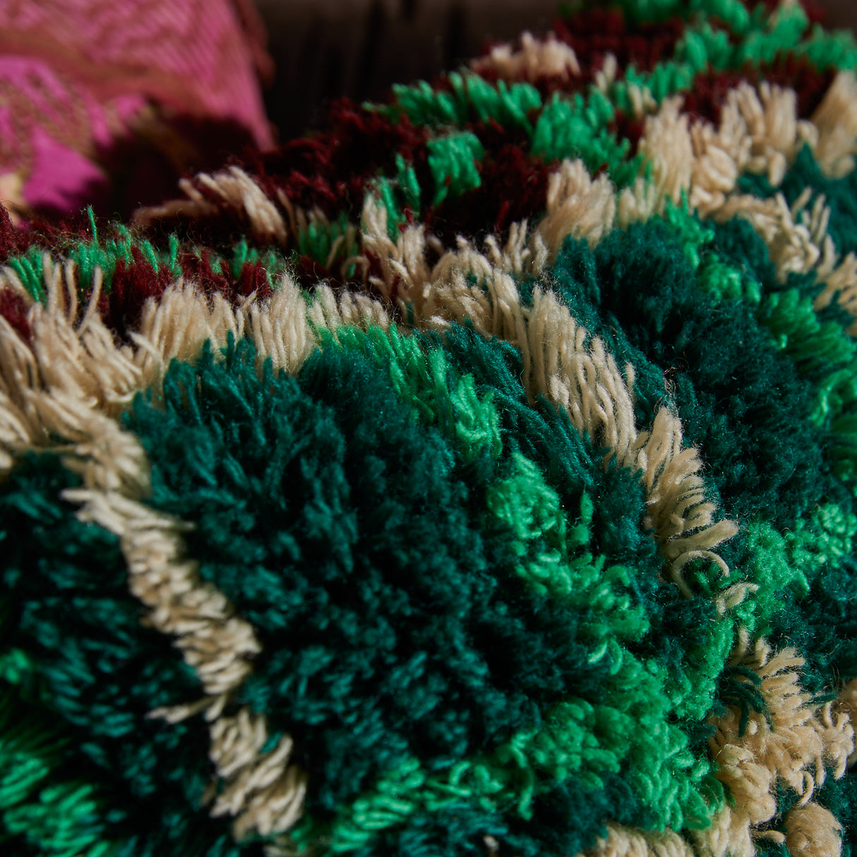 Karina Shag Cushion - Verdant Feather Insert