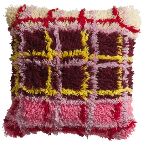 Karina Shag Cushion - Rosewood Feather Insert