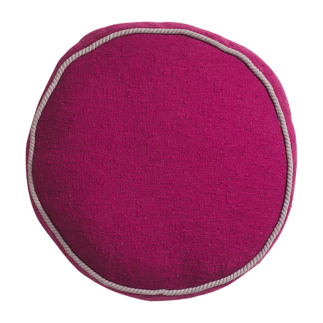 Dana Round Cushion - Plumberry Feather Insert