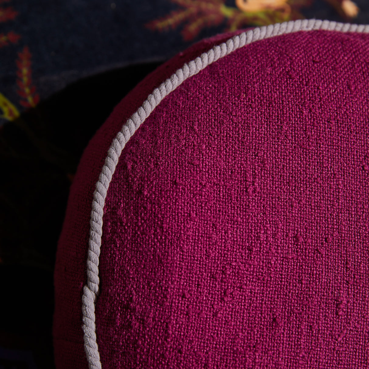 Dana Round Cushion - Plumberry Feather Insert