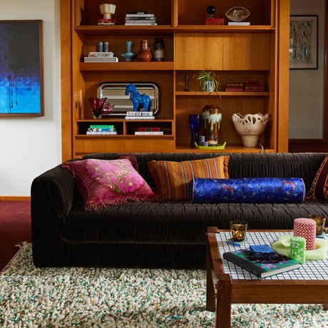 Andrea Bolster Cushion - Ultramarine Feather Insert