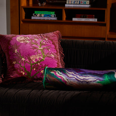 Zoi Silk Bolster Cushion Feather Insert