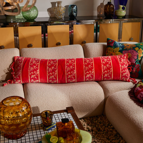 Agata Velvet Lumbar Cushion Feather Insert