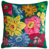 Ines Velvet Cushion - Verdant Feather Insert