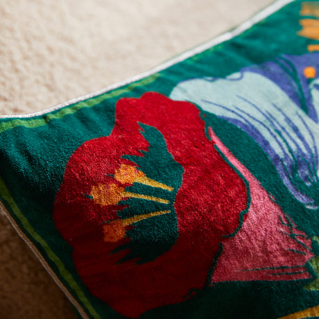 Ines Velvet Cushion - Verdant Feather Insert