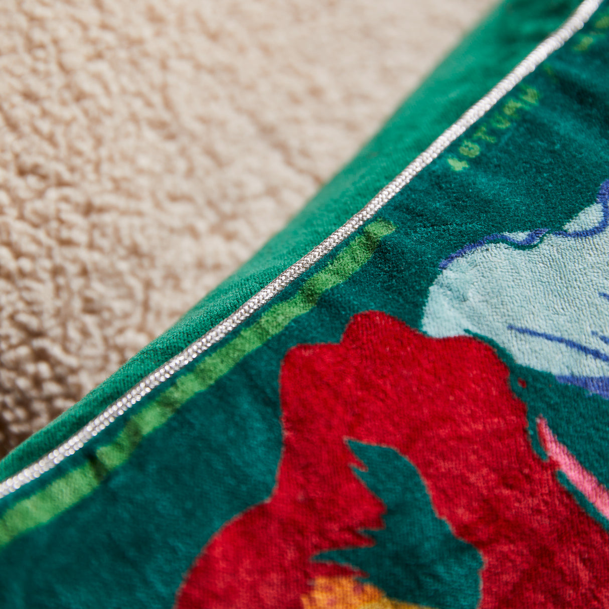Ines Velvet Cushion - Verdant Feather Insert