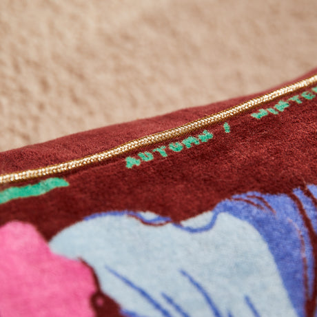 Ines Velvet Cushion - Burnt Sienna Feather Insert